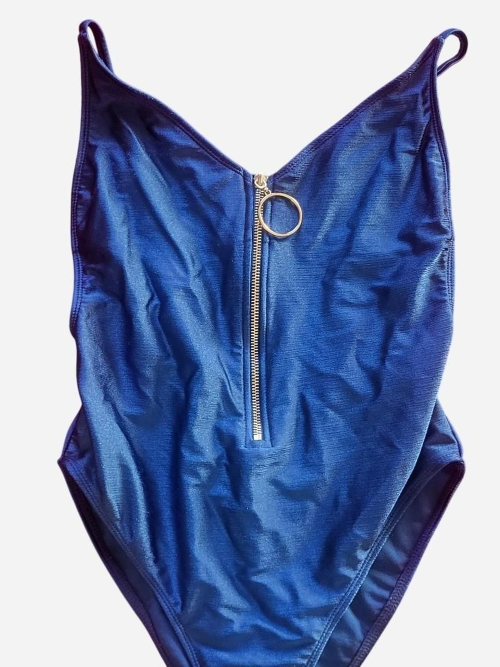 Royal Blue 💙 One-Piece Swimsuit with Front Ring Zip